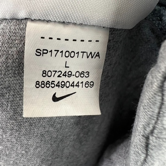 NIKE Hoodie Pullover Sweatshirt Men Large Gray Blue Tag Long Sleeve - Picture 14 of 15